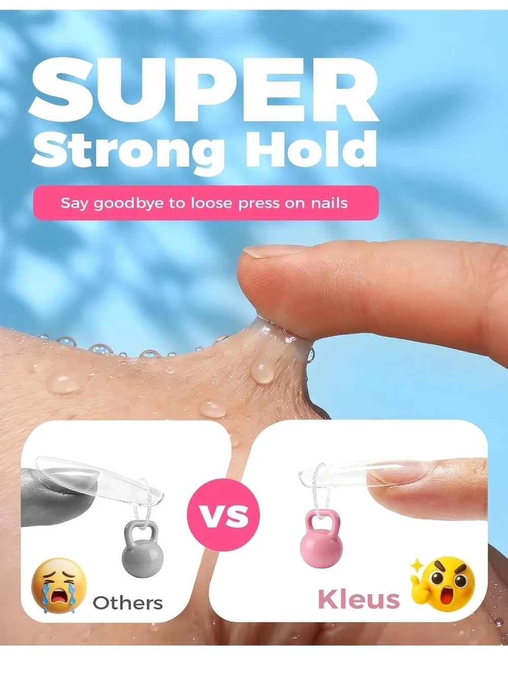 Super Strong Brush-On Nail Glue for Press Ons, False Nails, Acrylic Nails & Tips